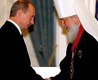 Patriarcha Cyryl i premier  Putin.
