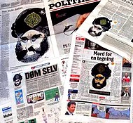 Karykaturę Mahometa przedrukowało ok. 20 dzienników.