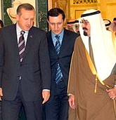 Recep Tayyip Erdogan i król Abdullah.