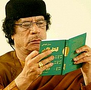 Muammar al-Kaddafi.
