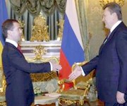 Prezydent Rosji z prezydentem Ukrainy.