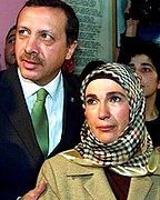 Recep Erdogan z żoną Emine.