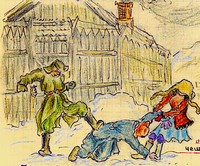 Rysunek Eufrozynii Kersnowskiej, która spędziła w Gułagu 12 lat.