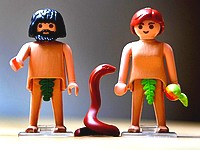 Adam i Ewa - figurki pastora Bomharda.