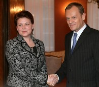 Andżelika Borys i Donald Tusk.