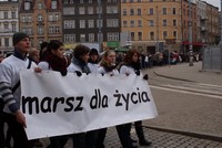 W Marszu dla Życia w Poznaniu wzięło udział ok. tysiąca osób.