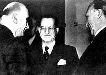 Robert Schuman, Alcide de Gasperi i Konrad Adenauer.