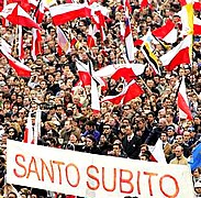 Szybkiego uznania Jana Pawła II za świętego domagano się już na jego pogrzebie.