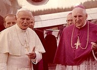 Jan Paweł II na lotnisku w Gdyni, 1987 r.