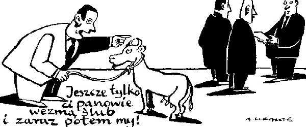 Ilustracja Andrzeja Krauze, pojawiła się w 