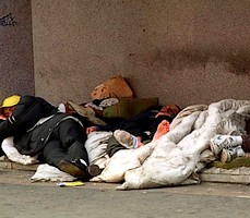 Bezdomni imigranci z Europy Wschodniej 