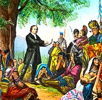 John Wesley podczas misji wśród Indian.