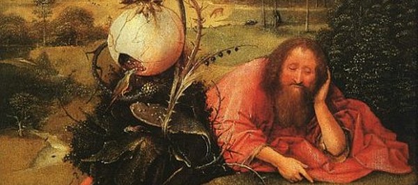 Jan Chrzciciel na pustyni, fragm. obrazu H. Boscha
