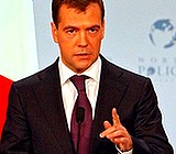 Prezydent Dmitrij Miedwiediew.