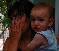 Uchodźcy z Osetii Południowej. Fot. Gela Bedianashvili/flickr.com.