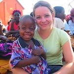 Anita Grünwald podczas pobytu jako pielęgniarka w Malawi.