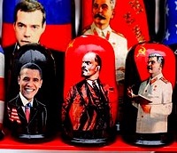 Barack Obama w towarzystwie m.in. Lenina i Stalina.