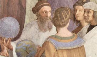 Zaratusztrą trzymający gwieździstą kulę (Rafael, 1509 rok)